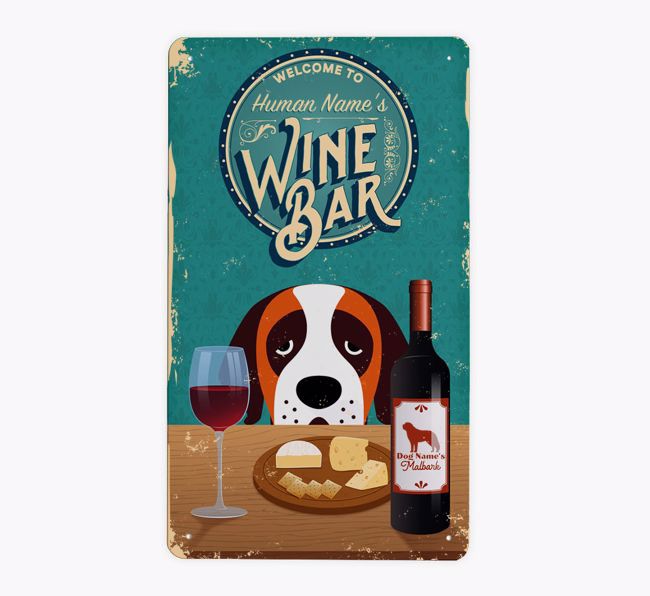 Wine Bar: Personalised {breedFullName} Metal Sign